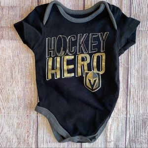Las Vegas golden knights hockey baby one piece outfit onesie 3/6 months
